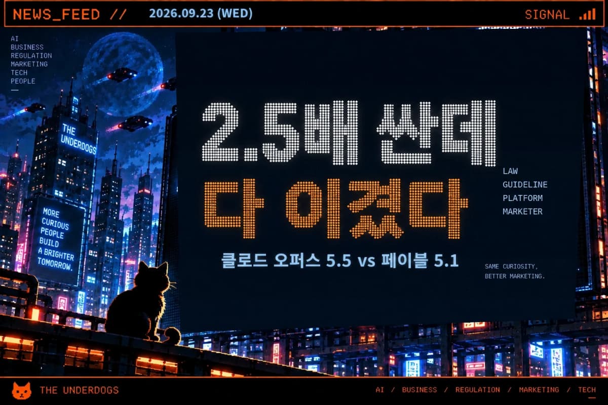 클로드 오퍼스 5.5 가격은 페이블의 2.5분의 1, 그럼 페이블은 언제 쓰나