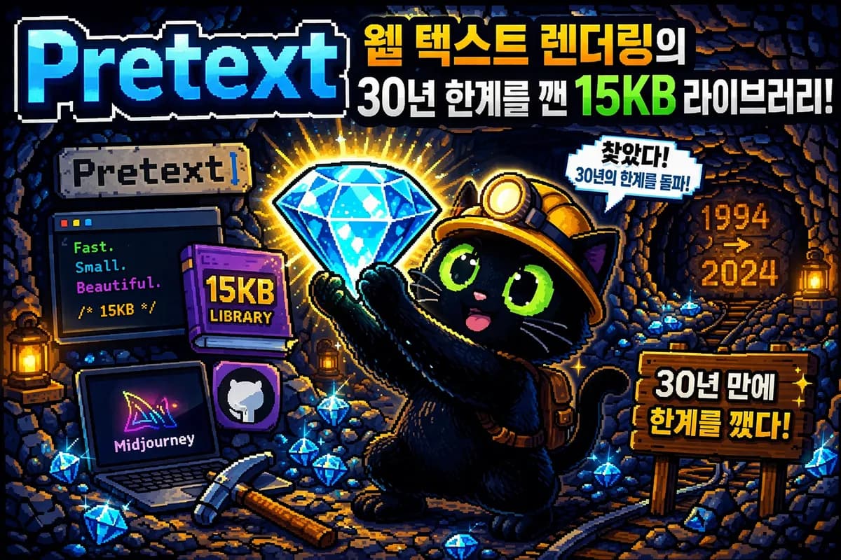 Pretext: 웹 텍스트 렌더링의 30년 한계를 깬 15KB 라이브러리